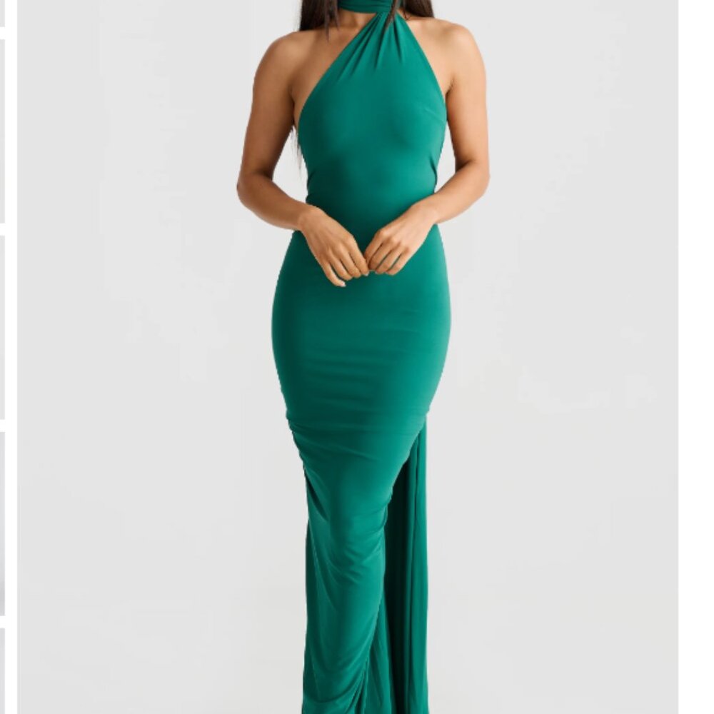 Melani CONSTANTINA emerald green elegant formal dress